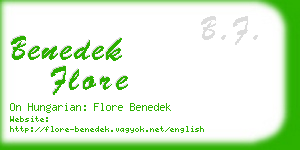 benedek flore business card